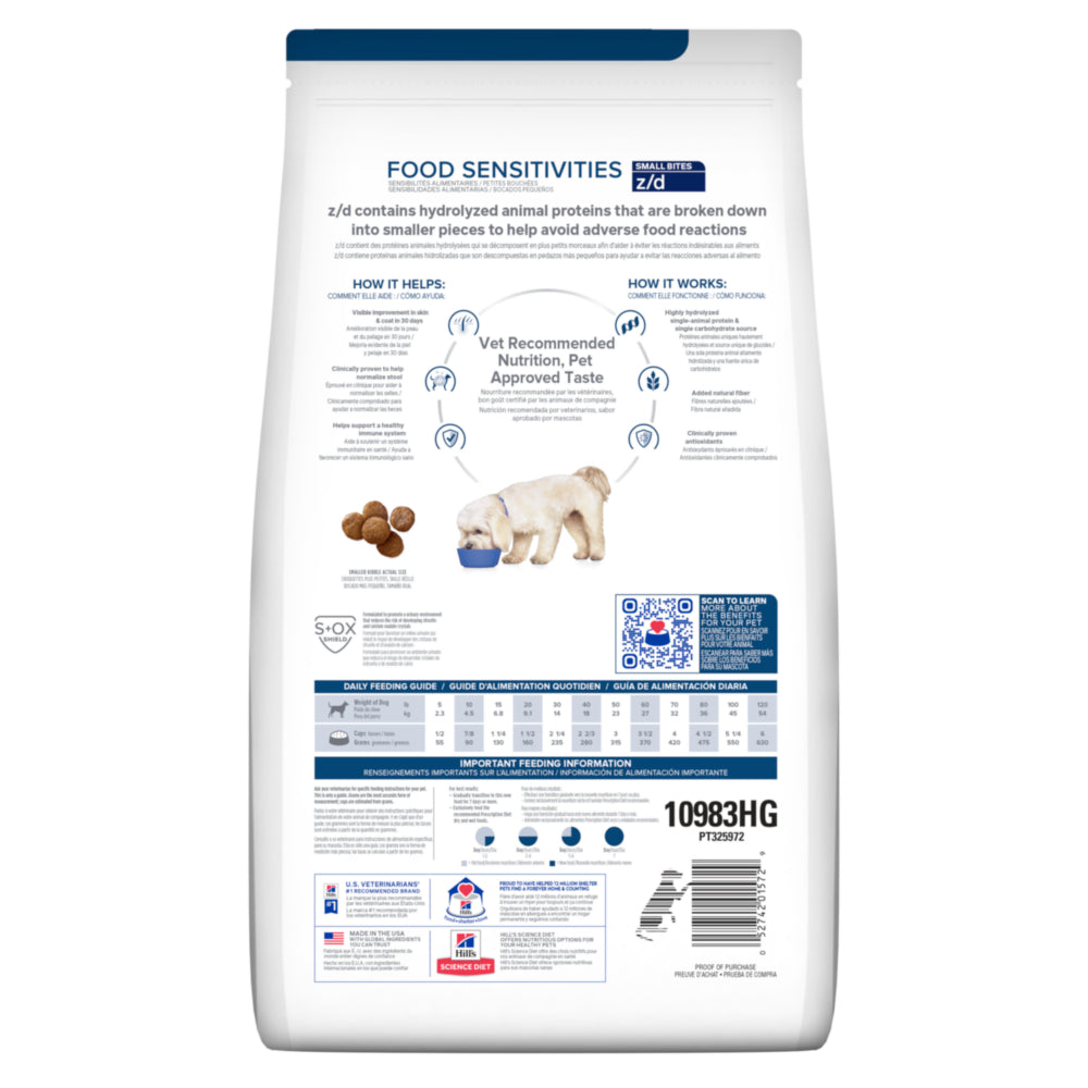 Hill's Prescription Diet z/d Food Sensitivities Small Bites Dog Food 1.5kg