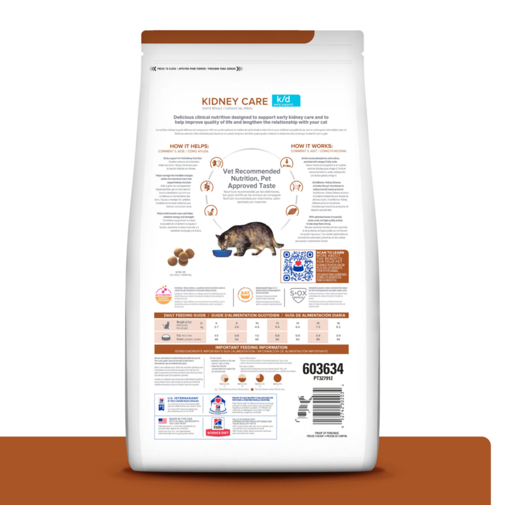 Hill's Prescription Diet k/d Kidney Care Early Support with Chicken Cat Food 4lbs