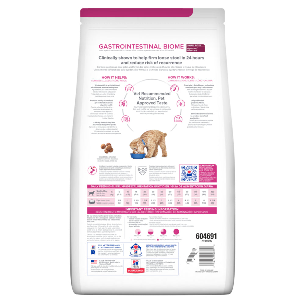 Hill's Prescription Diet Gastrointestinal Biome Small Bites with Chicken Dog Food