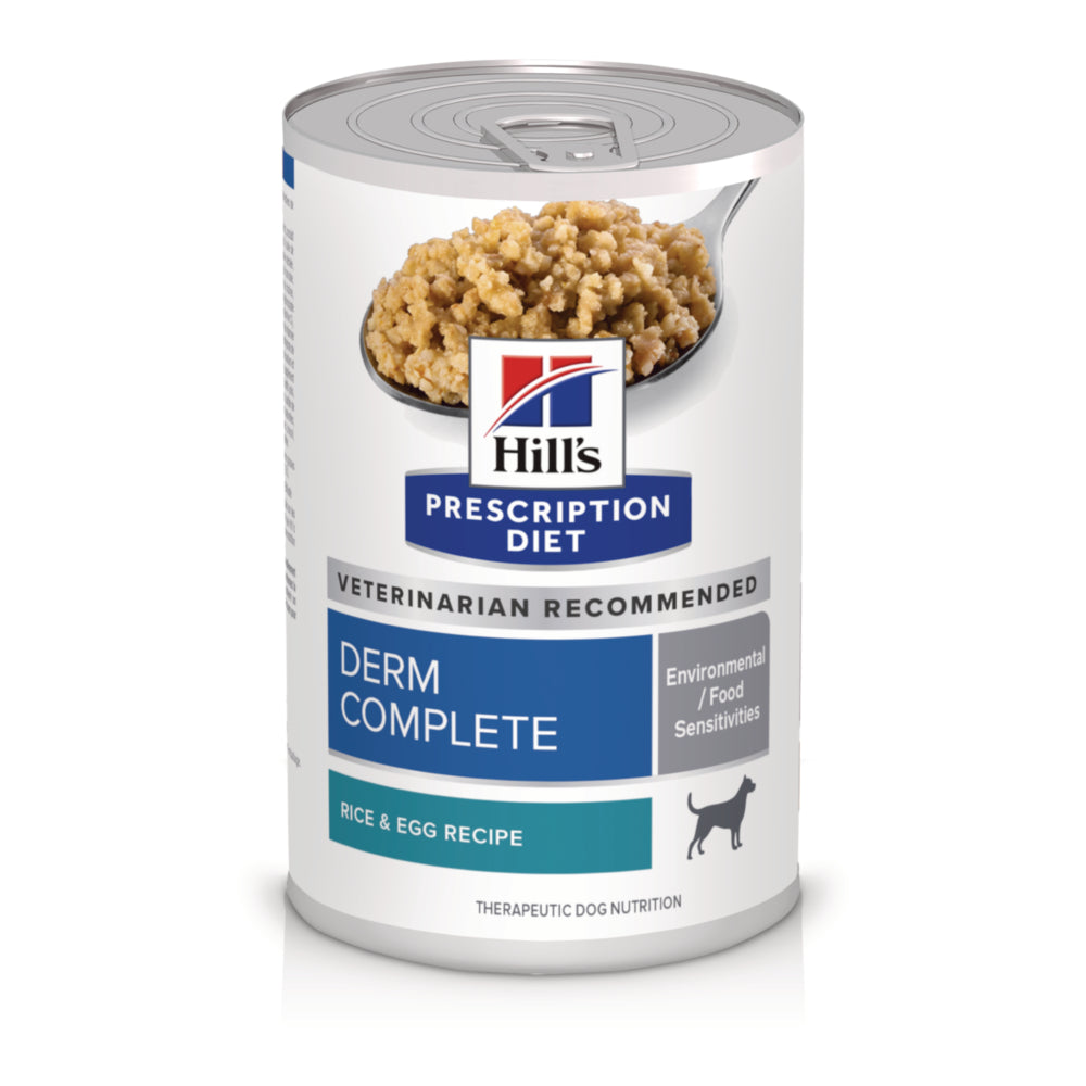 Hill's Prescription Diet Derm Complete Rice & Egg Recipe Wet Dog Food 13oz