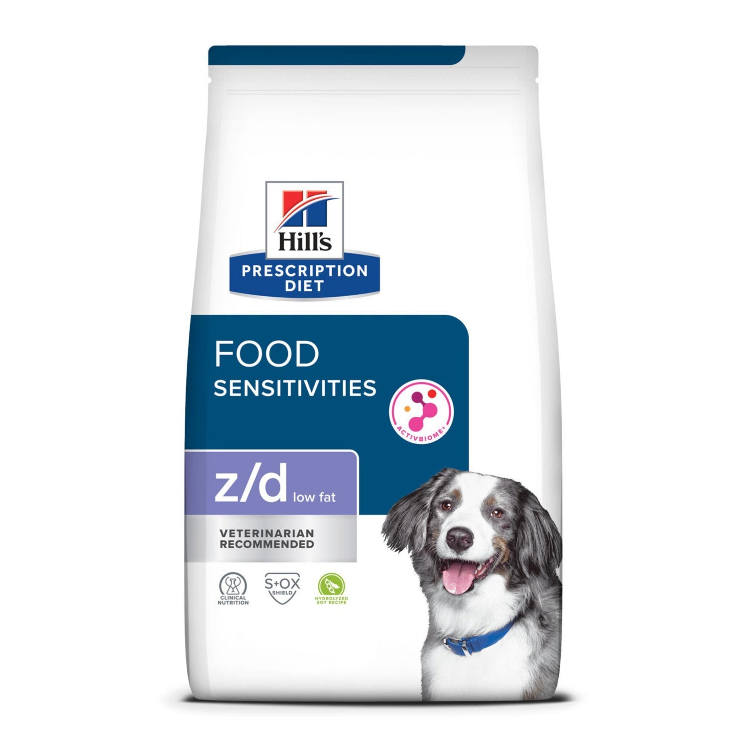 Hill's Prescription Diet z/d Food Sensitivities Low Fat Hydrolyzed Soy Recipe Dry Dog Food 8lbs