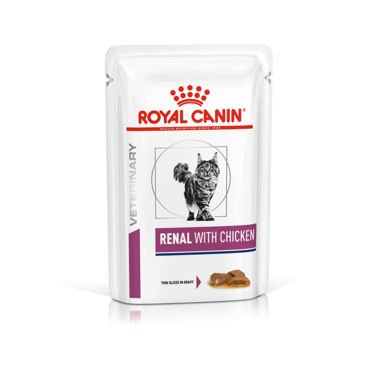 Royal Canin Veterinary Diet Renal Chicken with Gravy Pouches Wet Cat Food