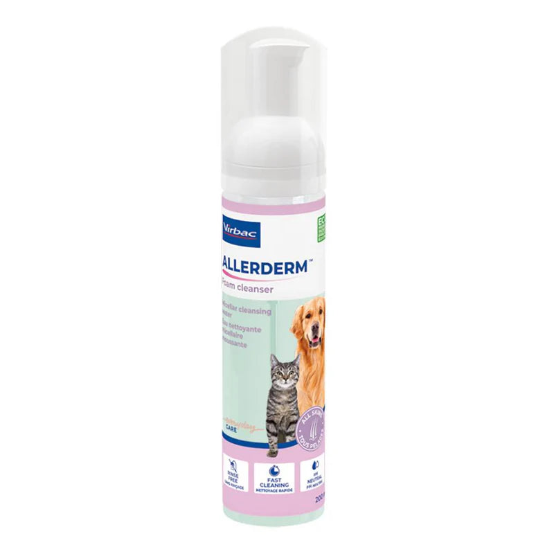 ALLERDERM Foaming Cleanser 200ml for Cats and Dogs