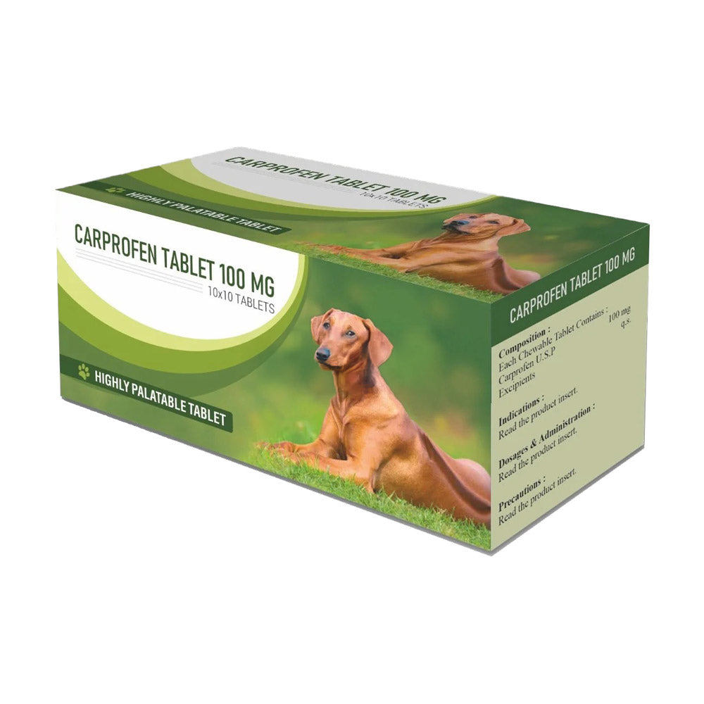 Carprofen Flavoured Chewable Tablet (25mg/50mg/100mg)