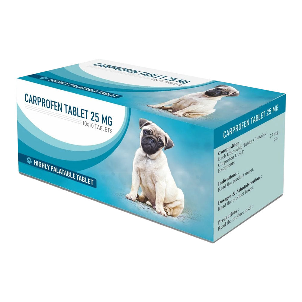 Carprofen Flavoured Chewable Tablet (25mg/50mg/100mg)