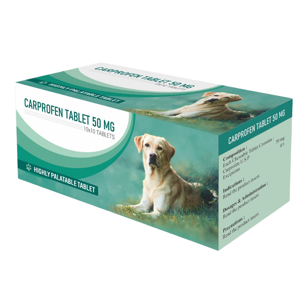Carprofen Flavoured Chewable Tablet (25mg/50mg/100mg)