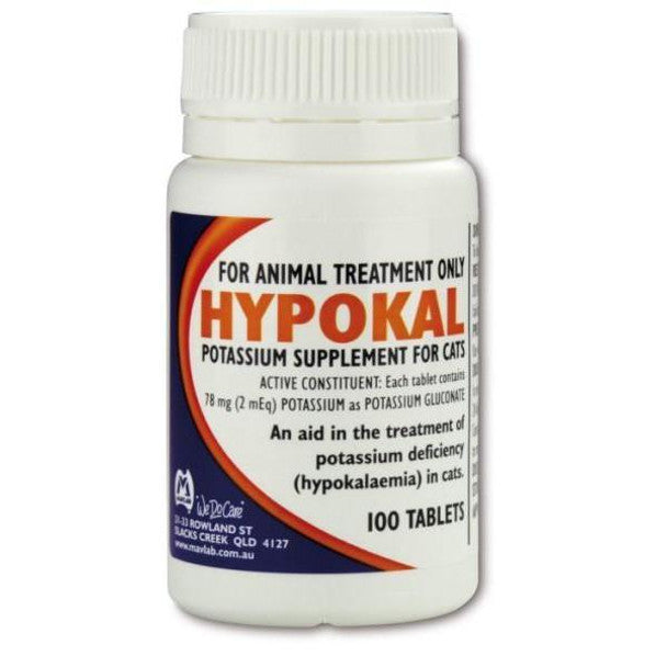 Mavlab Hypokal Potassium Supplements for Cats (78mg Tablet)